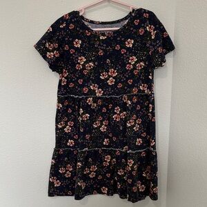 Old Navy Kids Floral Dress - Dark Blue and Pink